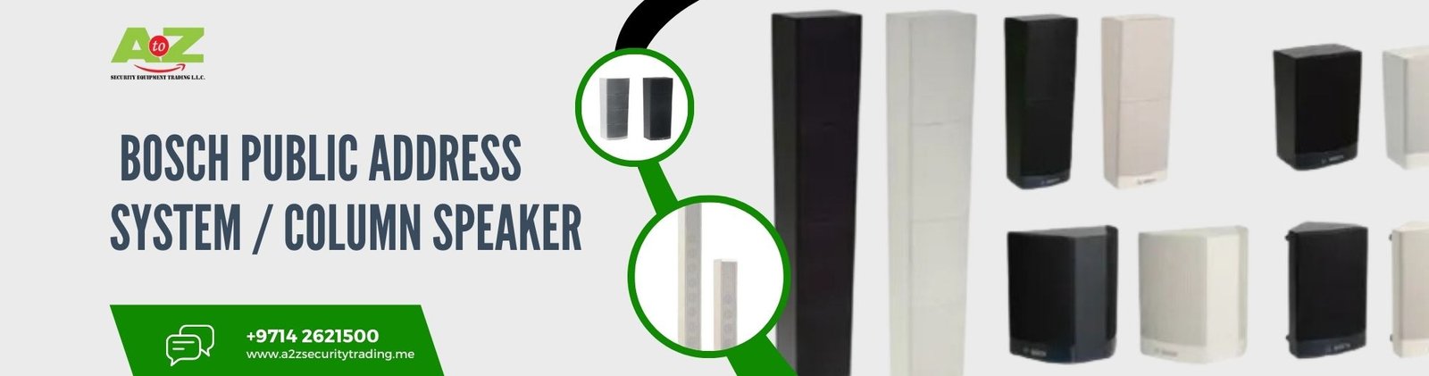 Bosch 20W EVAC IP Rate Metals Column Speaker 100v_8