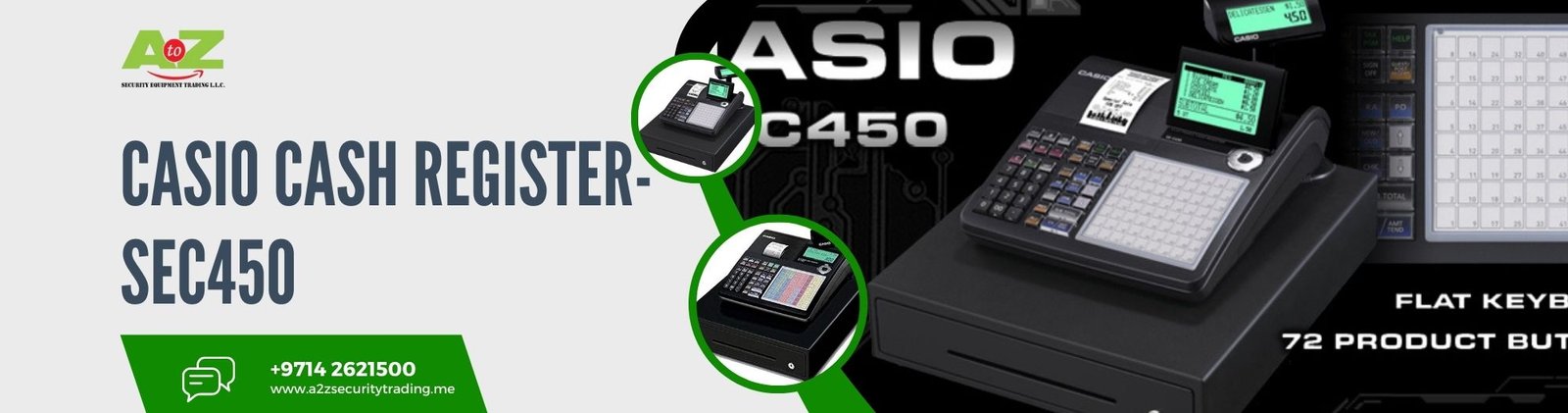 CASIO SEC450 - CASH REGISTER- Single Terminals in Dubai