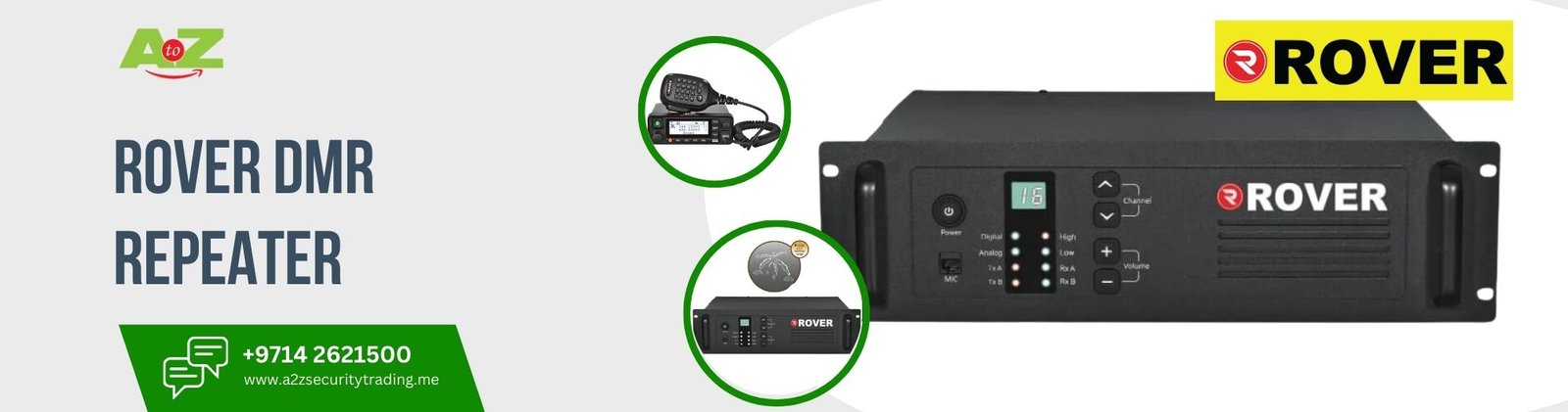 Rover Walkie Talkie | Rover DMR Repeater | A to Z Security Equipment Trading LLC August 2025