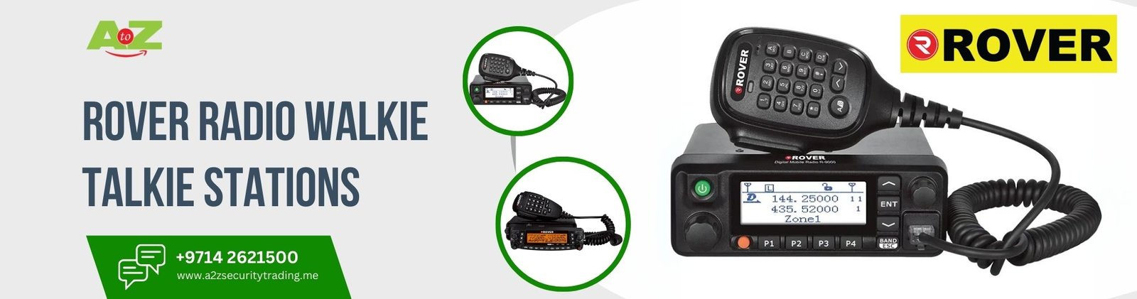 Rover Walkie Talkie | Rover Walkie Talkie Stations | A to Z Security Equipment Trading LLC July 2025