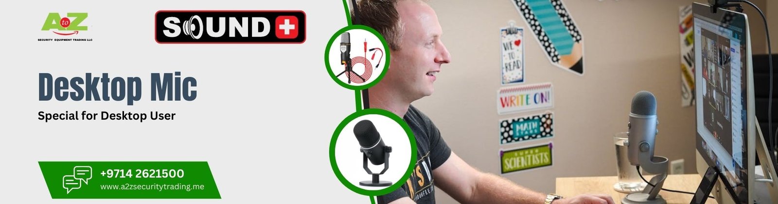 Desktop Mic | Sound+ Desktop Mic | A to Z Security Equipment Trading LLC August 2025