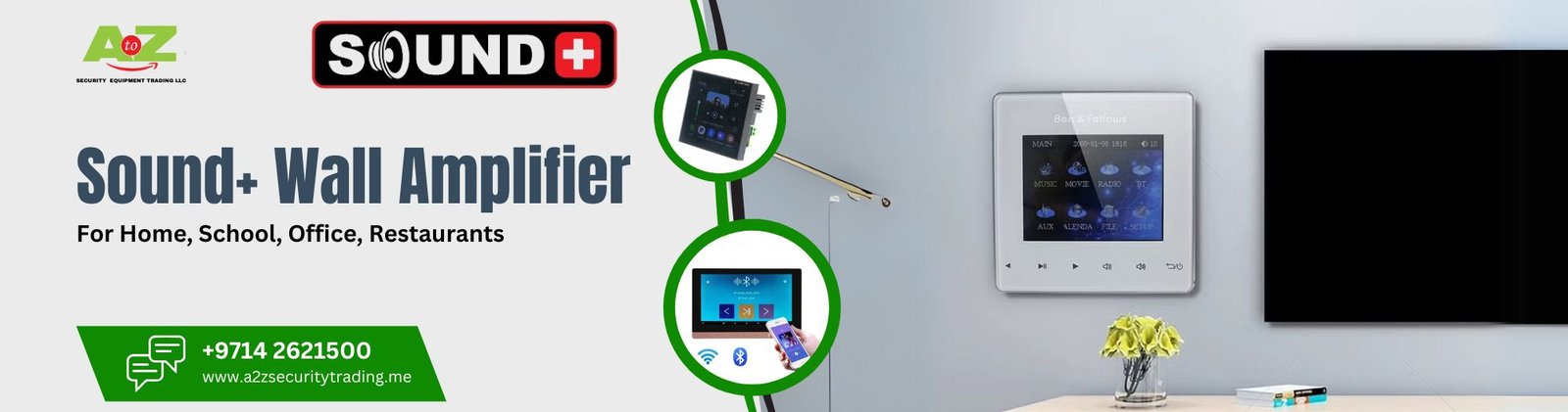 Wall Amplifier | Sound+ Wall Amplifier | A to Z Security Equipment Trading LLC August 2025