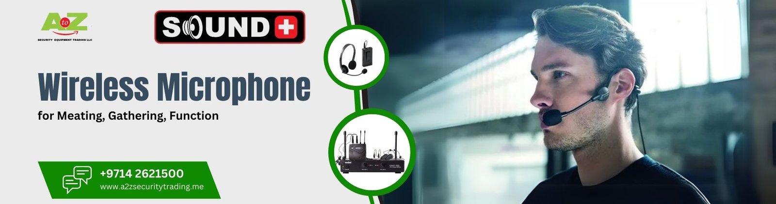 Wireless Microphone | Sound+ Wireless Microphone | A to Z Security Equipment Trading LLC August 2025