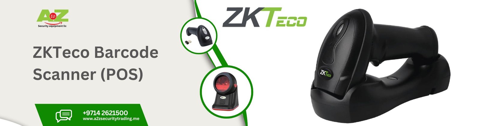 ZKTeco Barcode Scanner | ZKTeco Barcode Scanner For Point of sale | A to Z Security Equipment Trading LLC August 2025