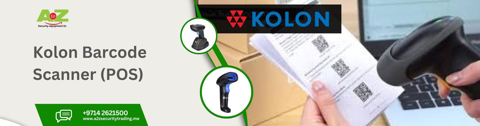 Kolon Barcode Scanner | Kolon Barcode Scanner For Point of sale | A to Z Security Equipment Trading LLC August 2025