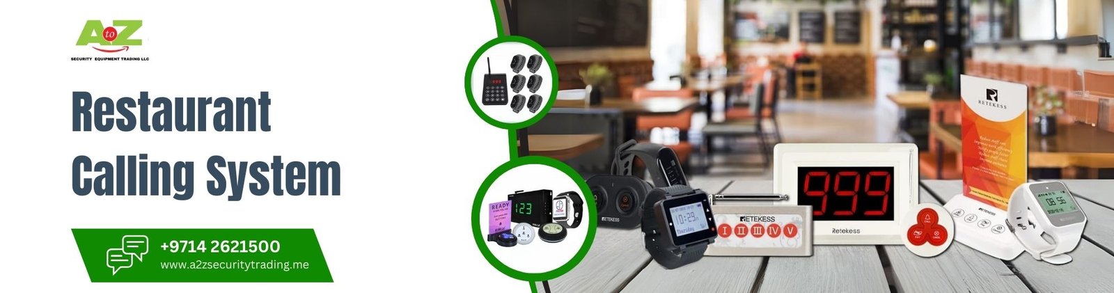 Restaurant Calling System | Restaurant Calling System | A to Z Security Equipment Trading LLC August 2025