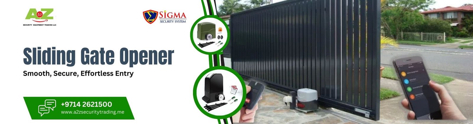 Sliding Gate Opener | Sigma Sliding Gate Opener | A to Z Security Equipment Trading LLC August 2025