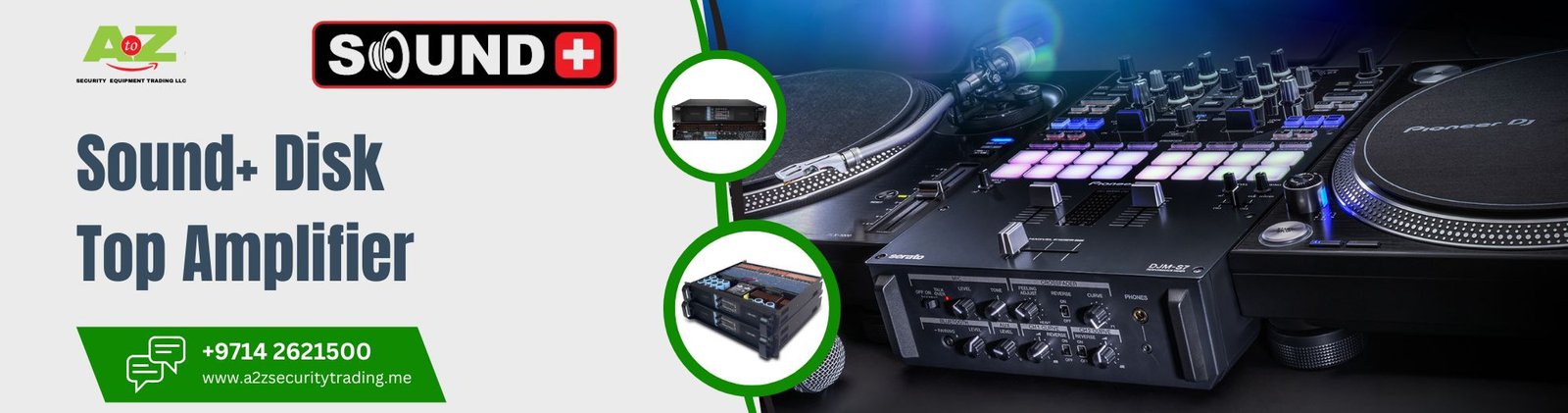 Disk top Amplifier | Sound+ Disk top Amplifier | A to Z Security Equipment Trading LLC August 2025